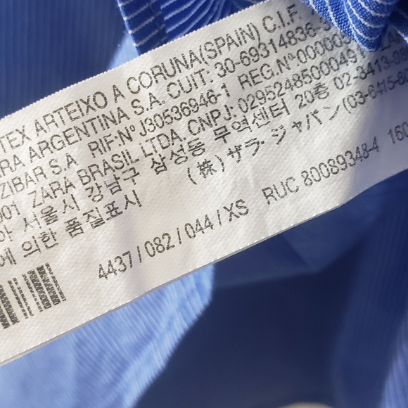 Zara Bardot Off Shoulder Striped Top Size XS - Picture 12 of 12